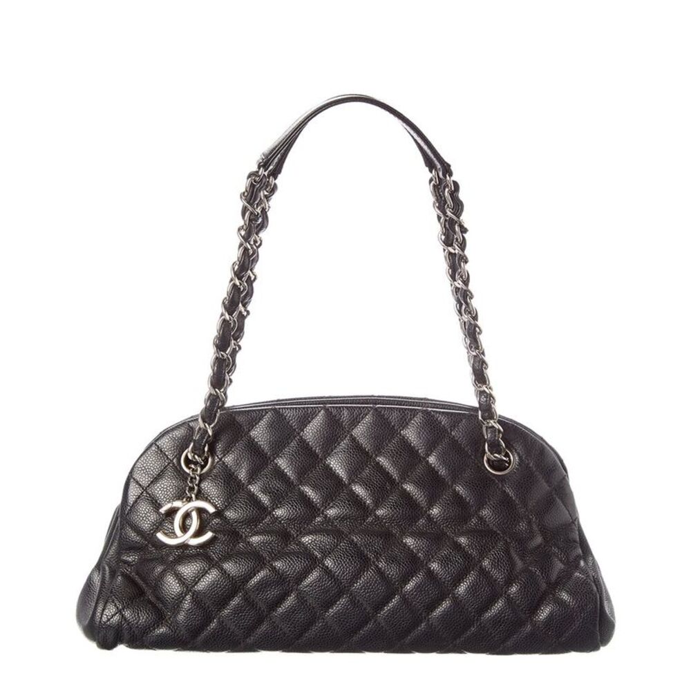 Chanel Black Caviar Leather Cc Tote (Authentic Pre-Loved)
